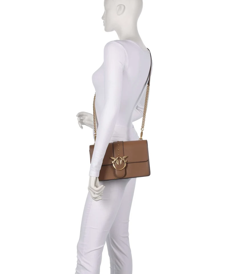 Pinko Love One Classic Sac bandoulière marrone cognac/antique gold