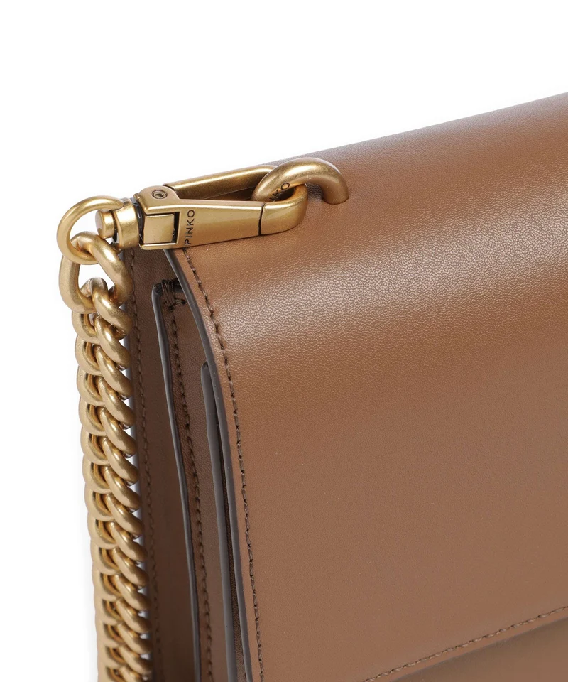 Pinko Love One Classic Sac bandoulière marrone cognac/antique gold
