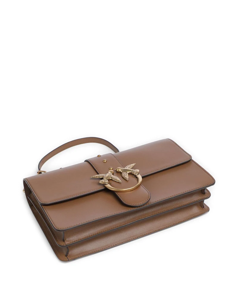 Pinko Love One Classic Sac bandoulière marrone cognac/antique gold