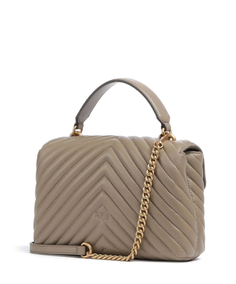 Pinko Love Lady Puff Mini Sac à main grigio talpa/antique gold