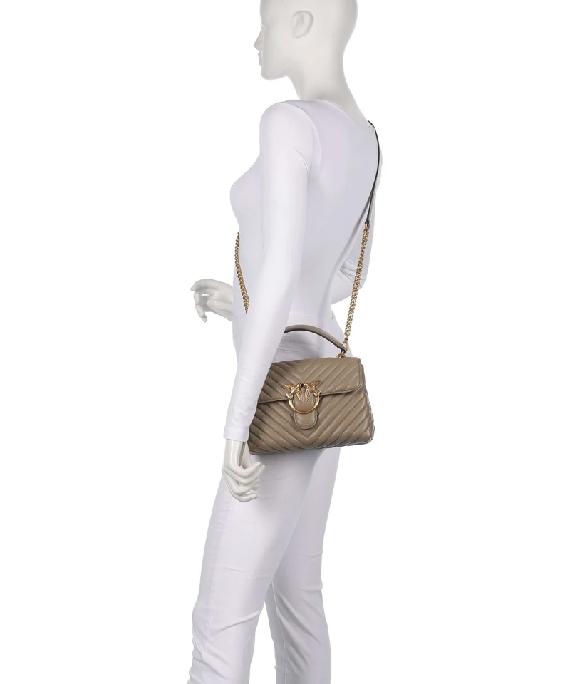 Pinko Love Lady Puff Mini Sac à main grigio talpa/antique gold