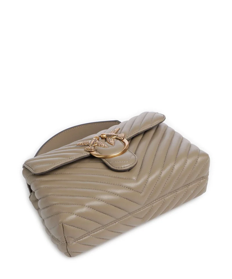 Pinko Love Lady Puff Mini Sac à main grigio talpa/antique gold