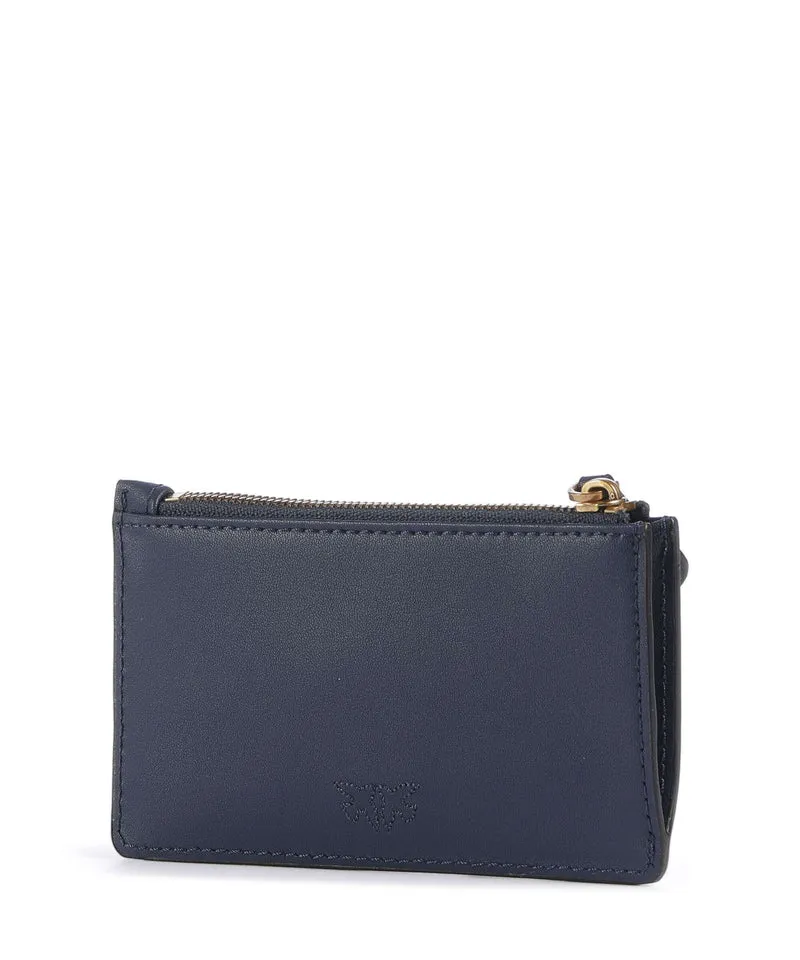 Pinko Airone Étui à cartes crédit blu indaco ombroso/antique gold