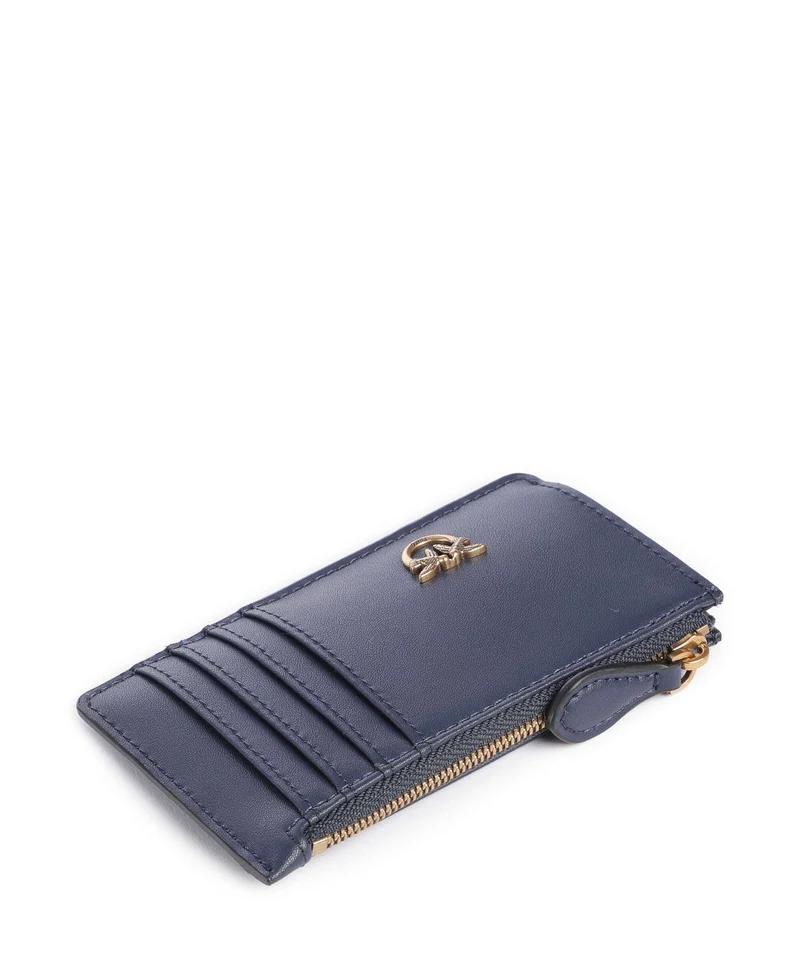 Pinko Airone Étui à cartes crédit blu indaco ombroso/antique gold