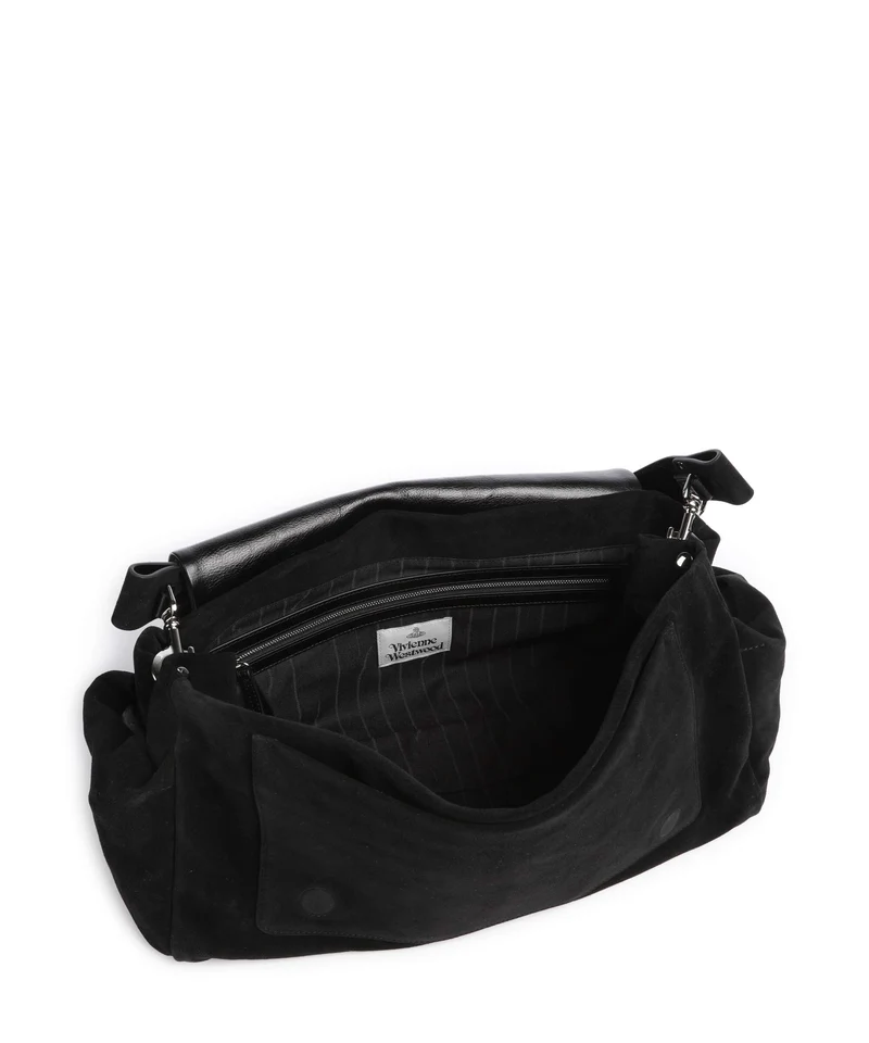 Vivienne Westwood Hazel Suede XL Sac fourre-tout black