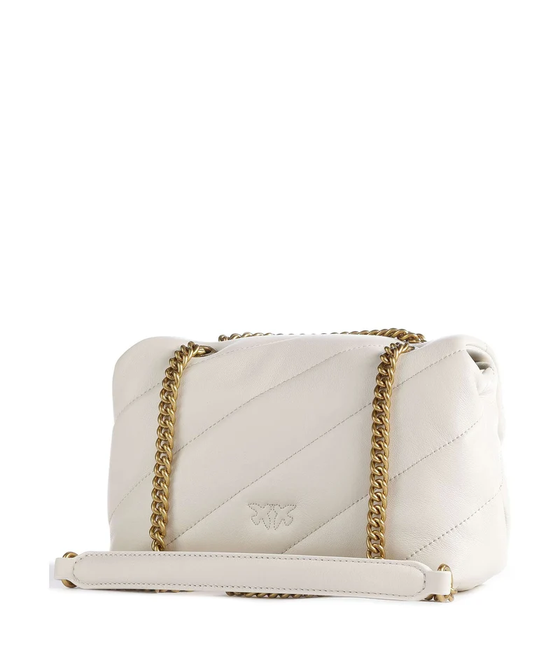 Pinko Love Puff Mini Sac porté épaule bianco seta/antique gold