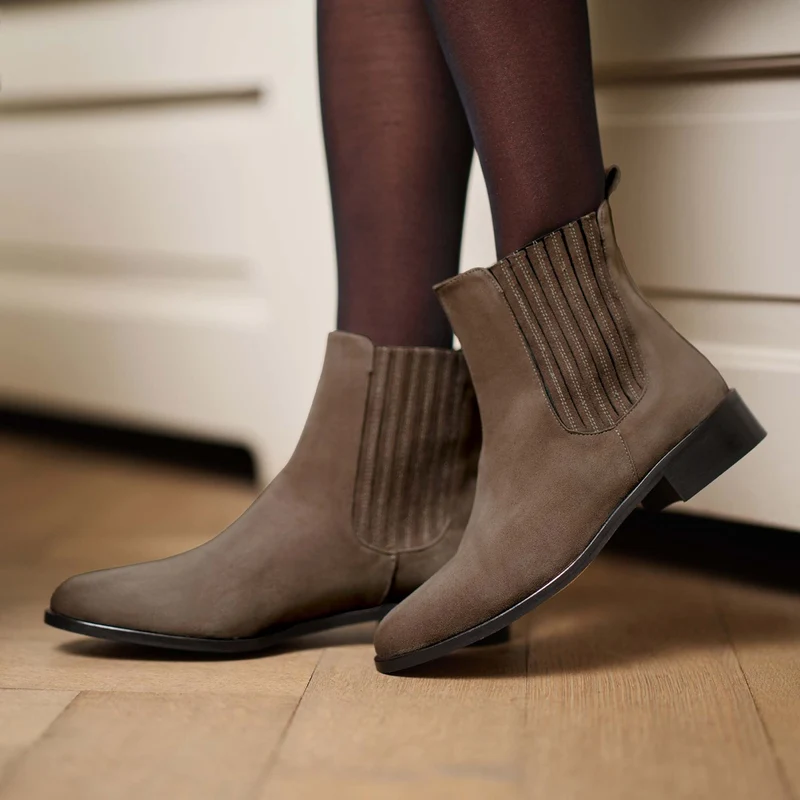 Isabel Bernard Vendôme Femmes Chelsea Boots Taupe IB53000SS-178-36