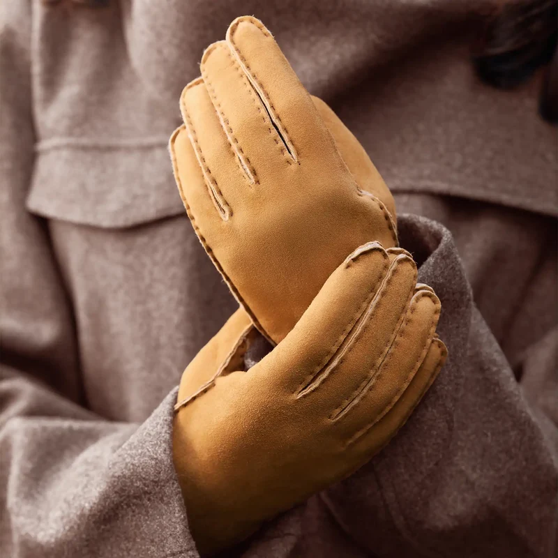 Isabel Bernard Honoré Gants en cuir d'agneau Zenia Cognac IB67003-336-7
