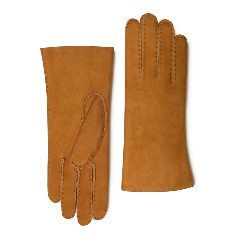 Isabel Bernard Honoré Gants en cuir d'agneau Zenia Cognac IB67003-336-7