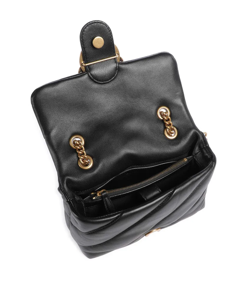 Pinko Love Puff Mini Sac porté épaule nero/antique gold