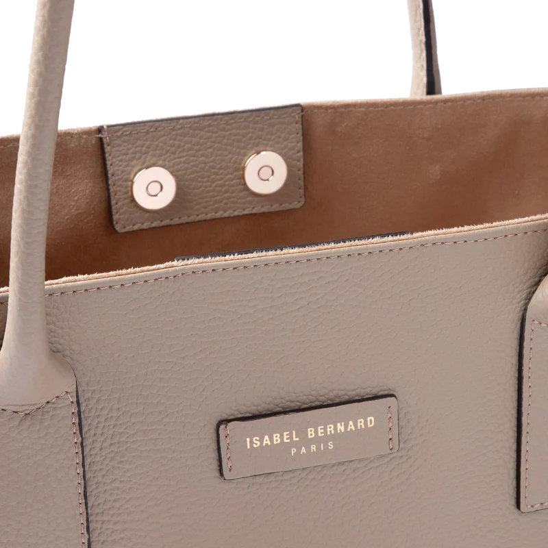 Isabel Bernard Honoré Elin Taupe Sac À Épaule En Cuir De Veau IB25111-078