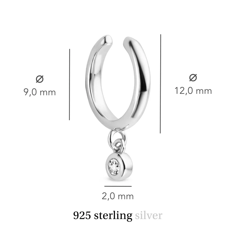 Violet Hamden Venus 925 Sterling Zilveren Ear Cuff Met Geboortesteen VH370001-JAN