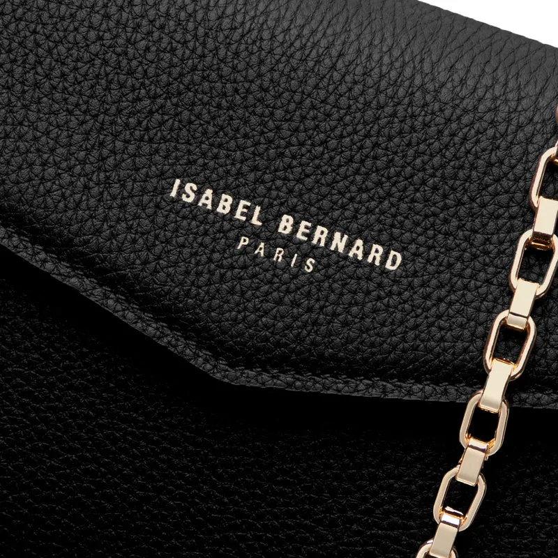 Isabel Bernard Honoré Lina Pochette Noire Avec Chaîne D’Épaule Amovible IB21135-001