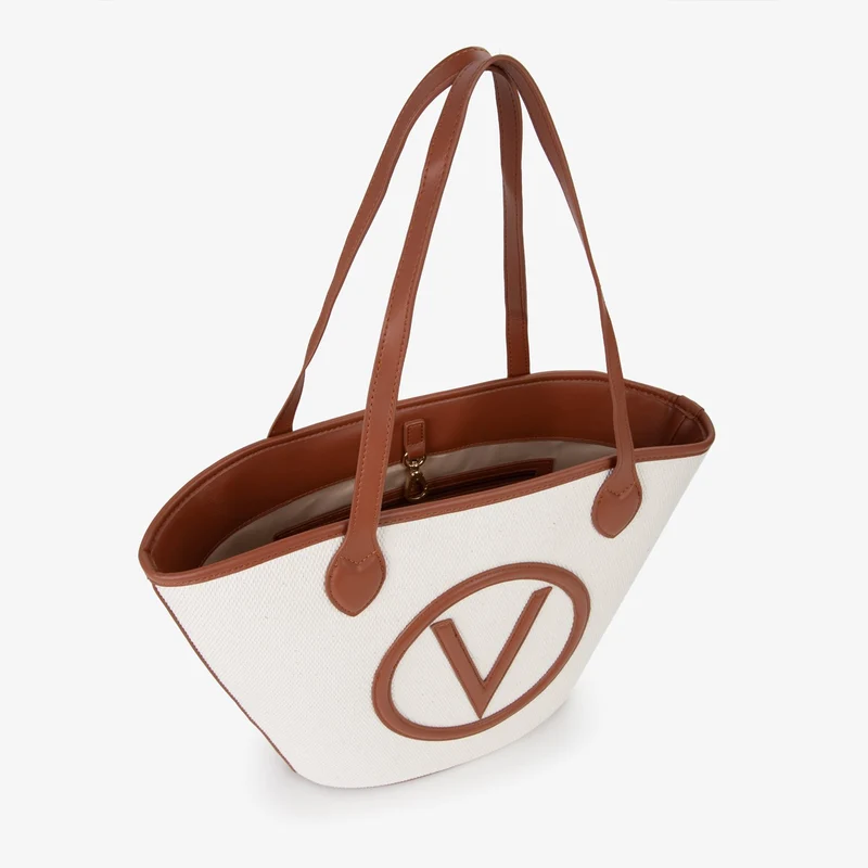 Valentino Bags Covent Sac cabas Covent beige et marron VBS7QO02CANNATURALE/CUOIO