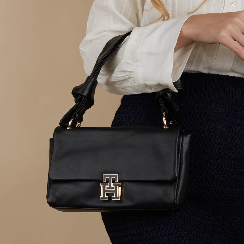 Tommy Hilfiger Pushlock Sac à Bandoulière Noir AW0AW15685BDS