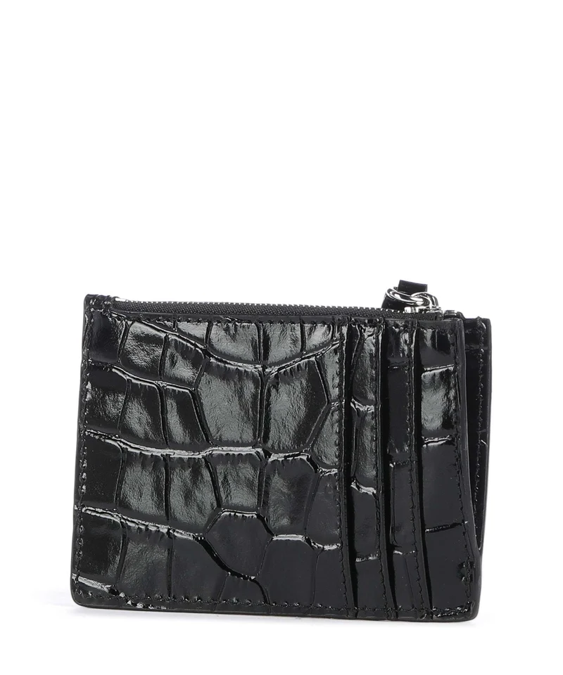 Vivienne Westwood Embossed Croc Slim Étui à cartes crédit black