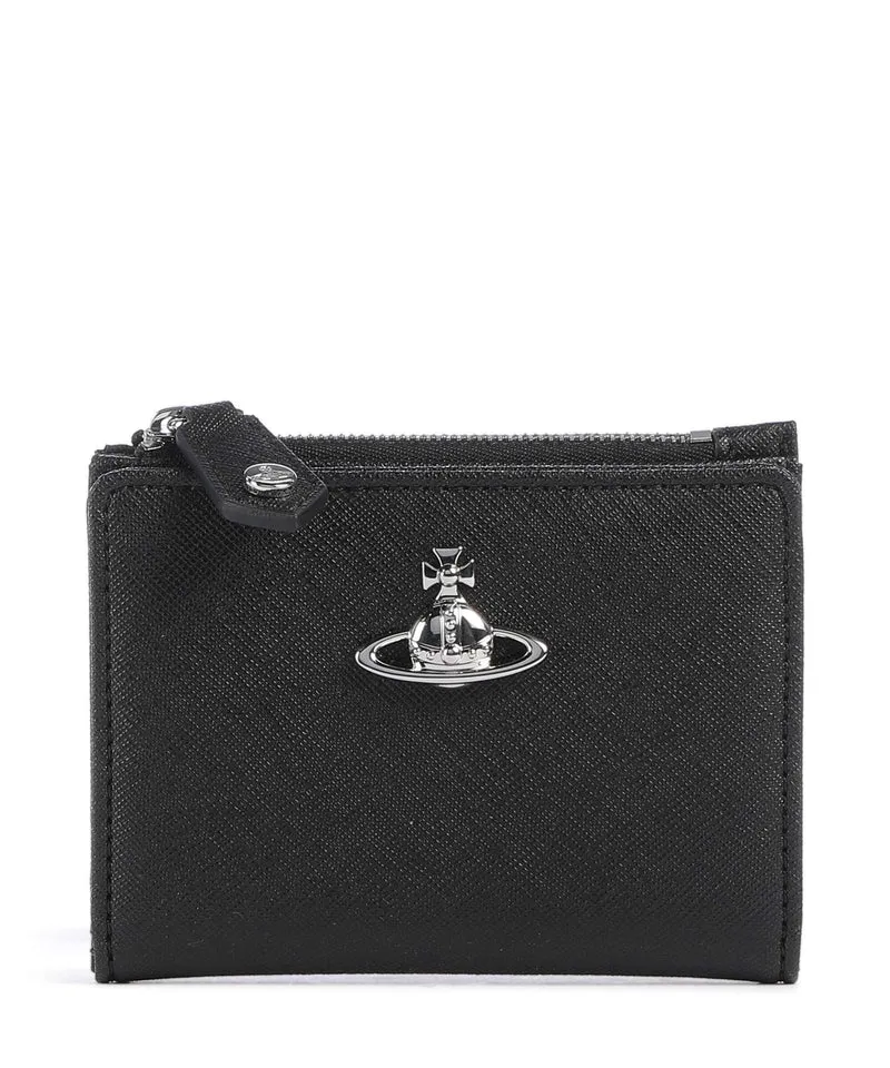 Vivienne Westwood Saffiano Plain Slim Étui à cartes crédit black