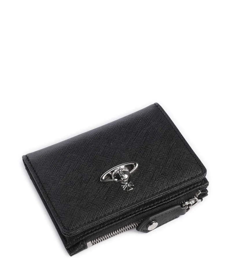 Vivienne Westwood Saffiano Plain Slim Étui à cartes crédit black