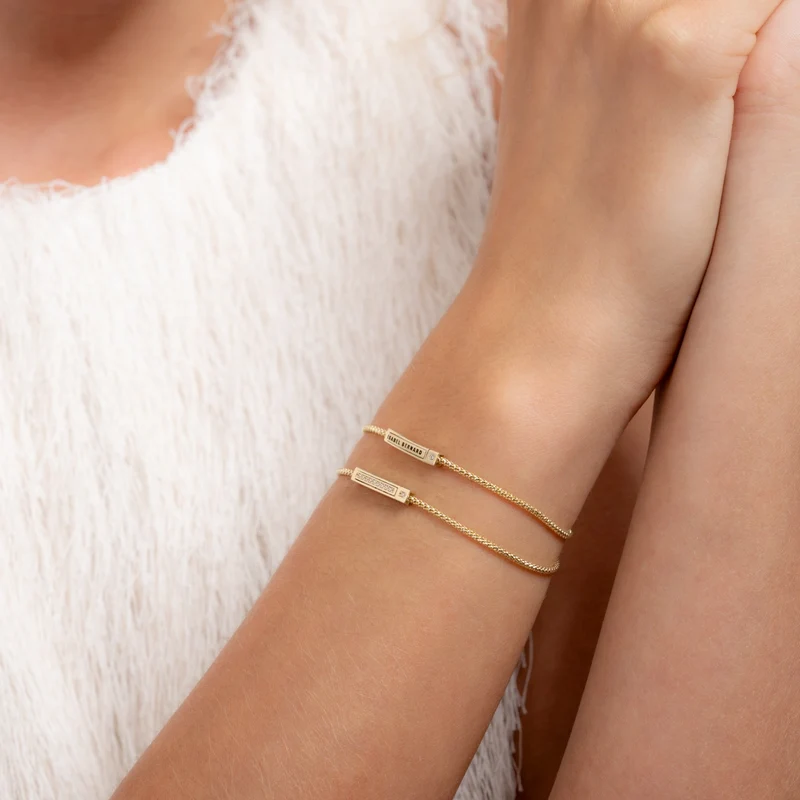 Isabel Bernard Le Marais Liaison bracelet en or 14 carats avec pierres en zirconium IB320154
