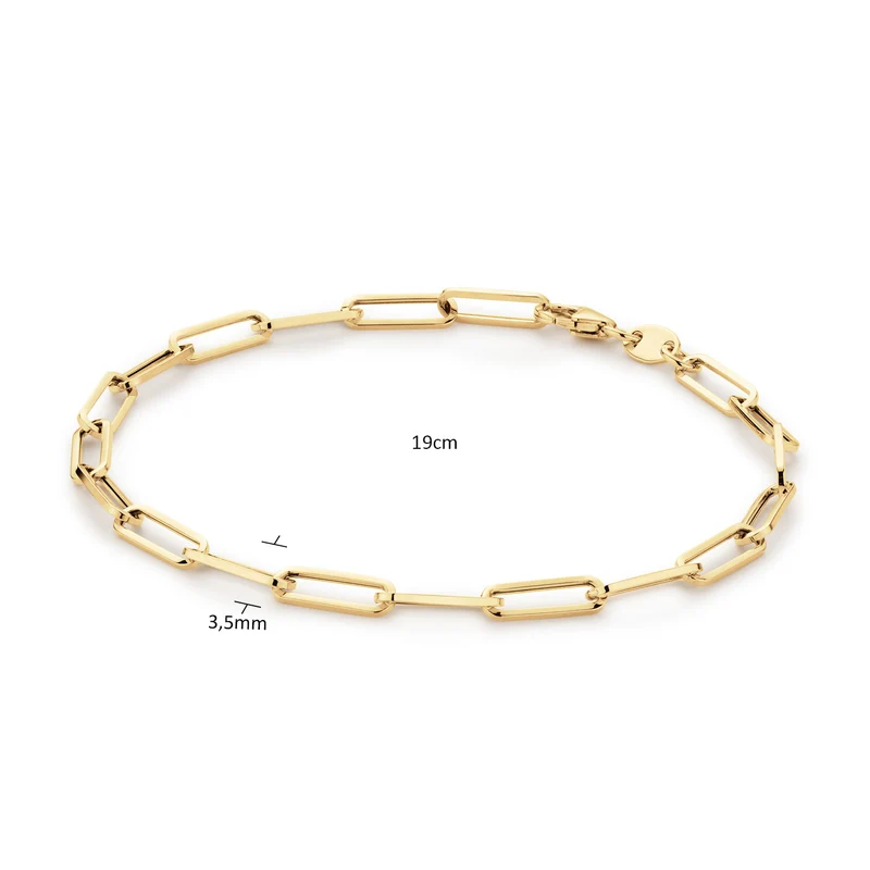 Jackie Gold Elegant Collier À Maillons En Or 14 Carats 585 JKB25.501