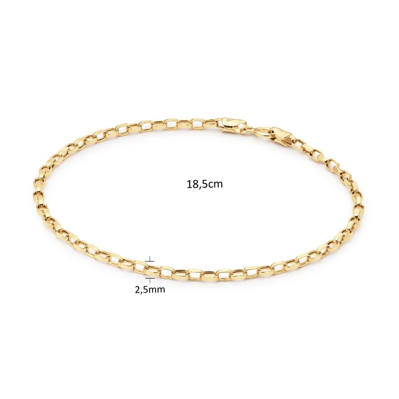 Jackie Gold Cannes Bracelet En Or 14 Carats 585 JKB25.505
