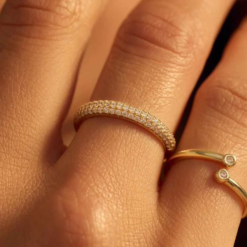Beloro Jewels Monte Napoleone Bague Monte Napoleone Stella en or 9 carats avec zircone BO330033-50
