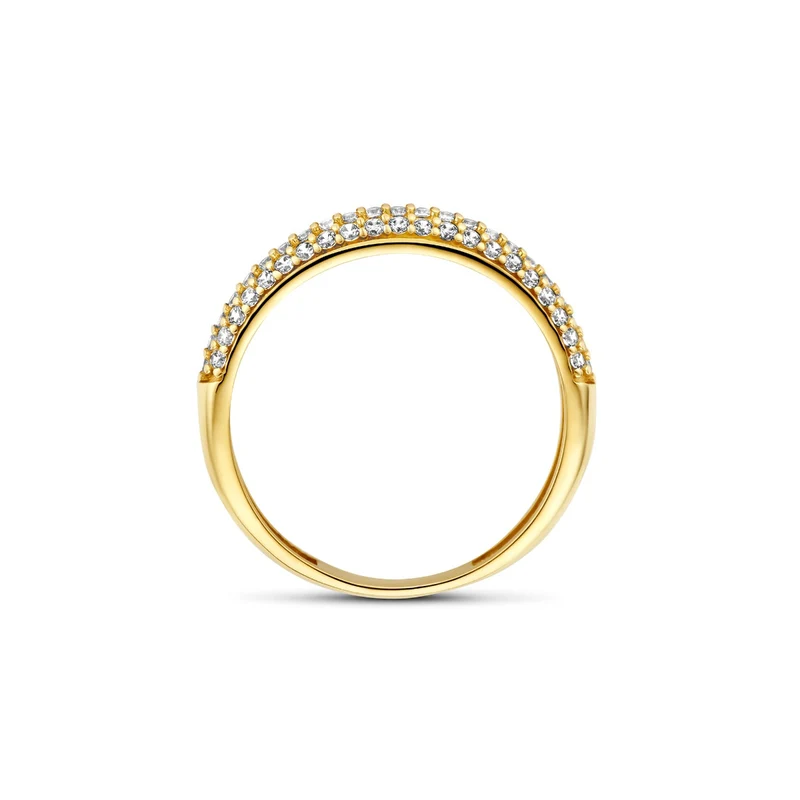 Beloro Jewels Monte Napoleone Bague Monte Napoleone Stella en or 9 carats avec zircone BO330033-50