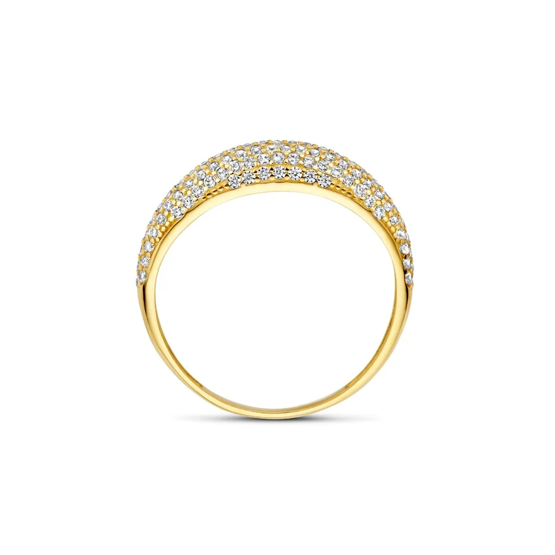 Beloro Jewels Bague Stella en or 9 carats avec zircone BO330032-52