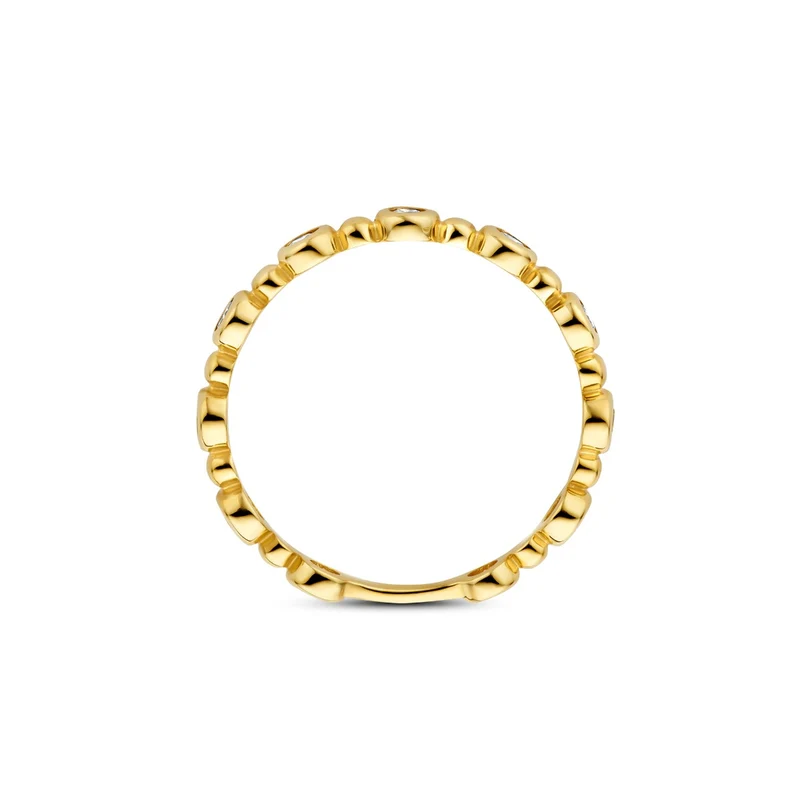 Beloro Jewels Bague Monte Napoleone Stella en or 9 carats avec zircone BO330037-58