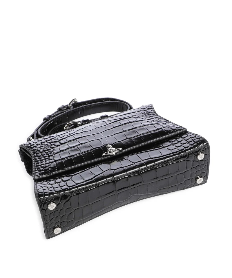 Vivienne Westwood Bianca Embossed Croc S Sac porté épaule black