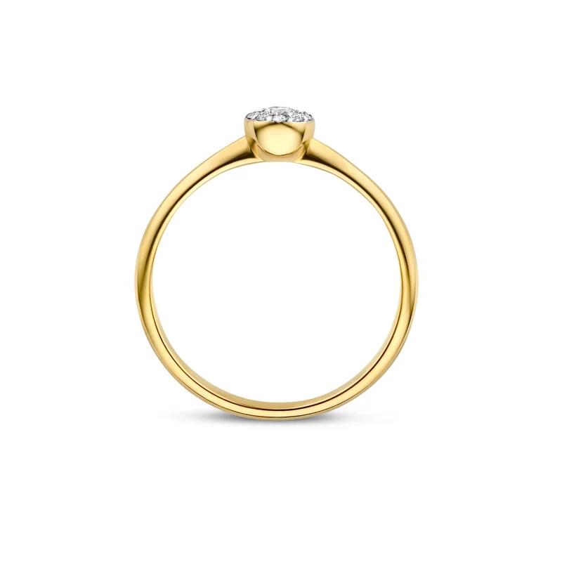 Isabel Bernard De la Paix Viviane bague en or 14 carats avec diamant 0.11 ct IBD330037-50
