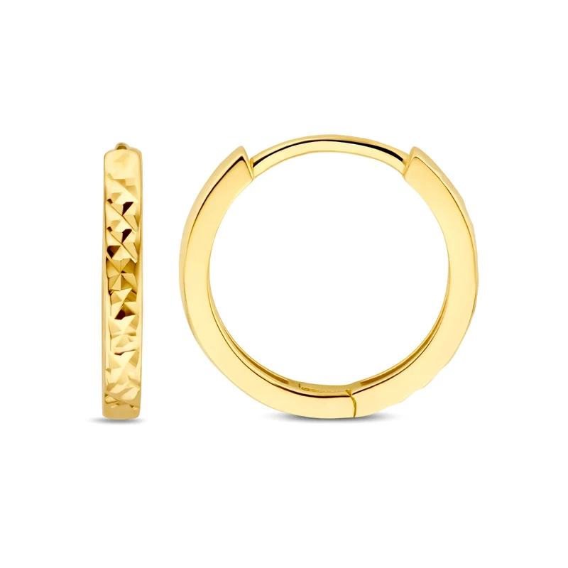 Beloro Jewels Regalo d'Amore ensemble cadeau Boucles d'oreilles en or 9 carats avec finition diamantée BO90042