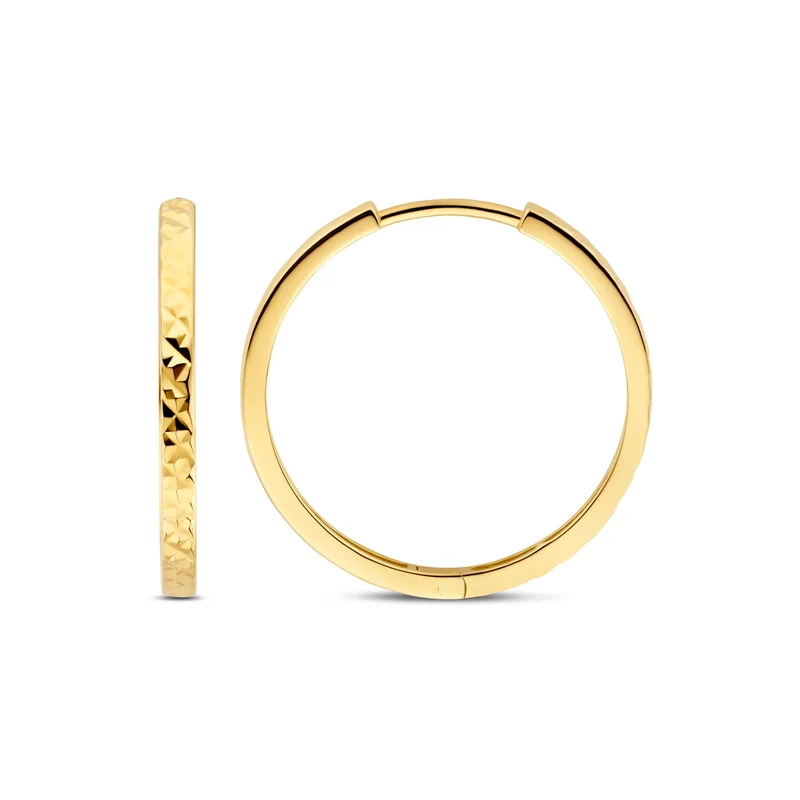 Beloro Jewels Regalo d'Amore ensemble cadeau Boucles d'oreilles en or 9 carats avec finition diamantée BO90042