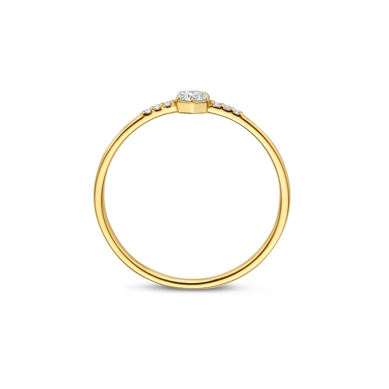 Isabel Bernard De la Paix Bague De la Paix Belinda en or 14 carats avec diamant 0,12 carat IBD330040-48