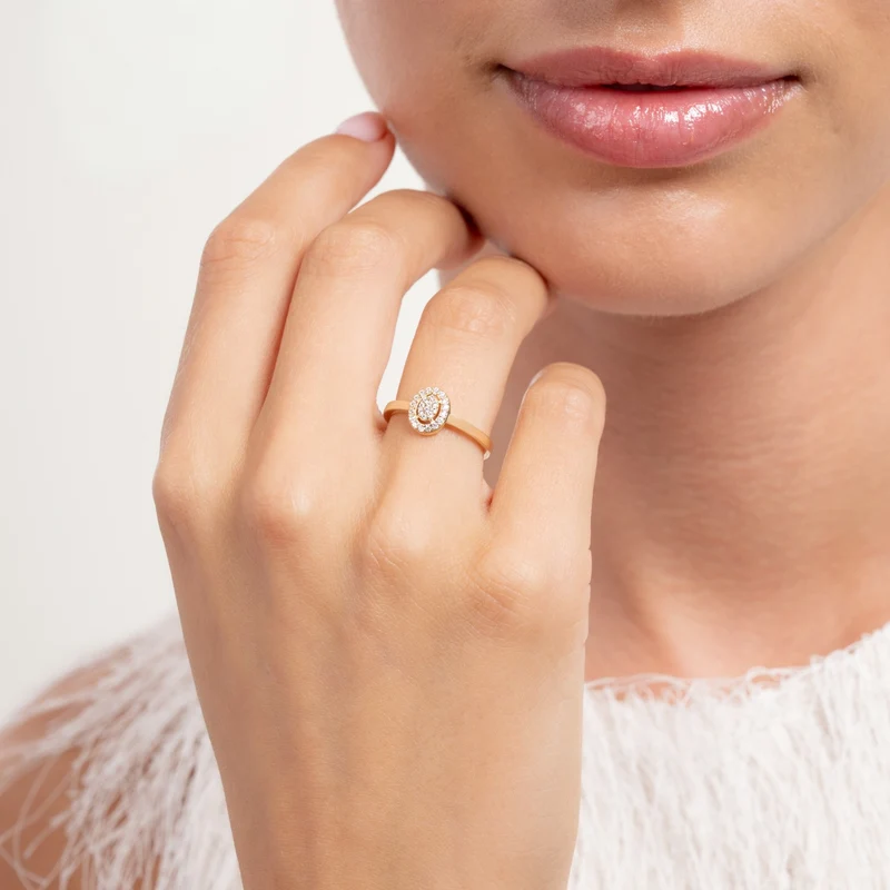 Isabel Bernard Le Marais Anne Bague en Or 14 Carats avec Pierre de Zirconium IB330115-48