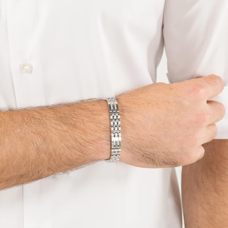 Hugo Boss Acier Inoxydable Argenté Homme Bracelet Chaîne HBJ1580812