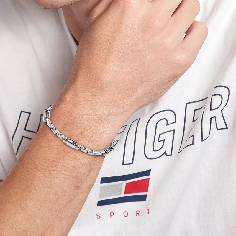Tommy Hilfiger Acier Inoxydable Argenté Homme Bracelet Chaîne TJ2790674