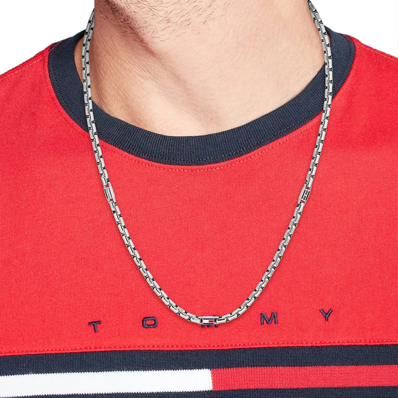 Tommy Hilfiger Acier Inoxydable Argenté Homme Collier TJ2790672