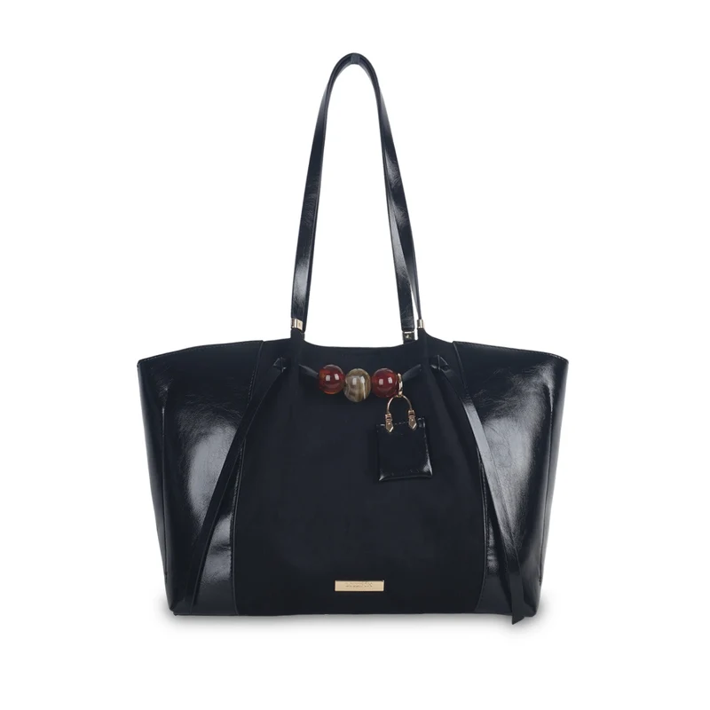 Grand sac shopper L noir Tarick