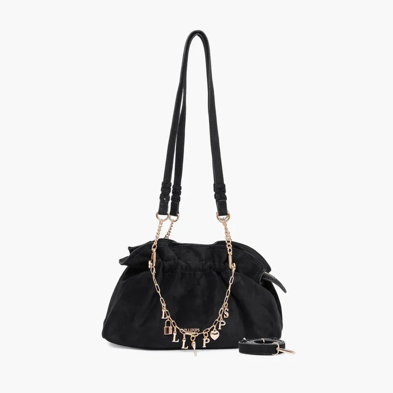Sac porté épaule M noir Teana