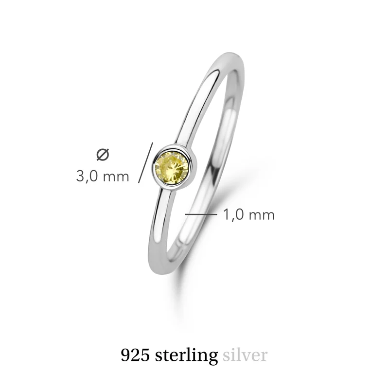 Violet Hamden Venus Bague en Argent 925 Sterling avec Pierre de Naissance VH330007NOV-60