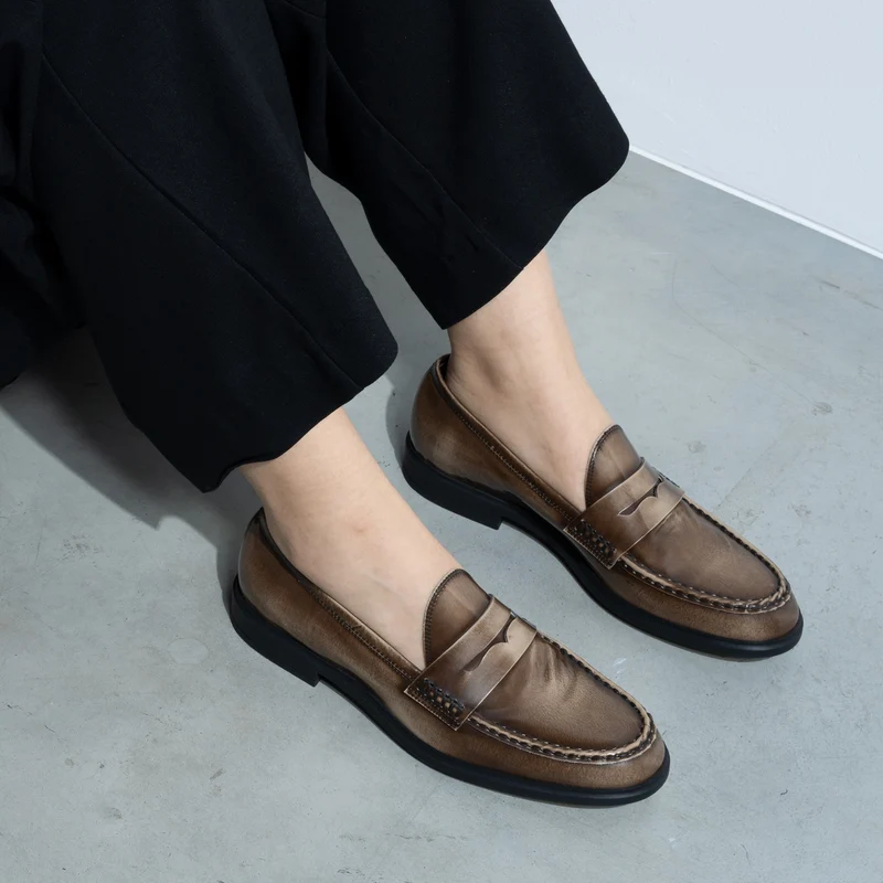 Isabel Bernard Vendôme Blandine mocassins en cuir spazzolato moka IB51015-639-36