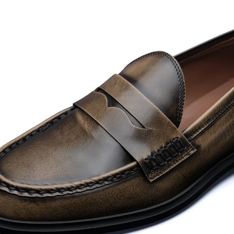 Isabel Bernard Vendôme Blandine mocassins en cuir spazzolato moka IB51015-639-36