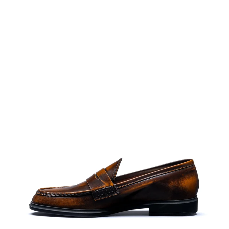 Isabel Bernard Vendôme Blandine mocassins en cuir spazzolato cognac IB51015-636-35