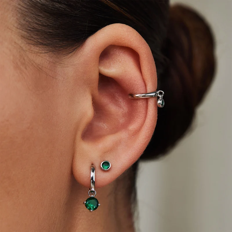 Violet Hamden Venus 925 Sterling Zilveren Ear Cuff Met Geboortesteen VH370001-JUL