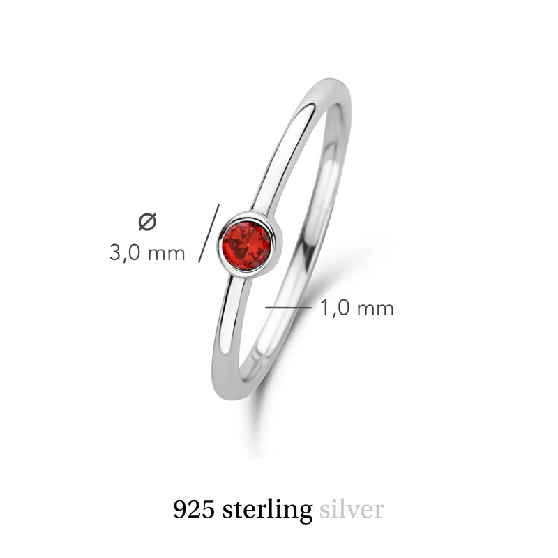 Violet Hamden Venus Zilveren Ring Met Geboortesteen VH330007JAN-60