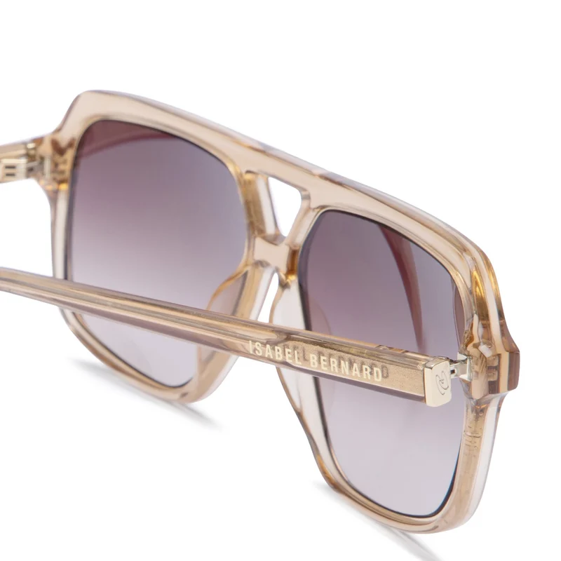 Isabel Bernard La Vilette Transparent Brown Sunglasses IB380009-14-14