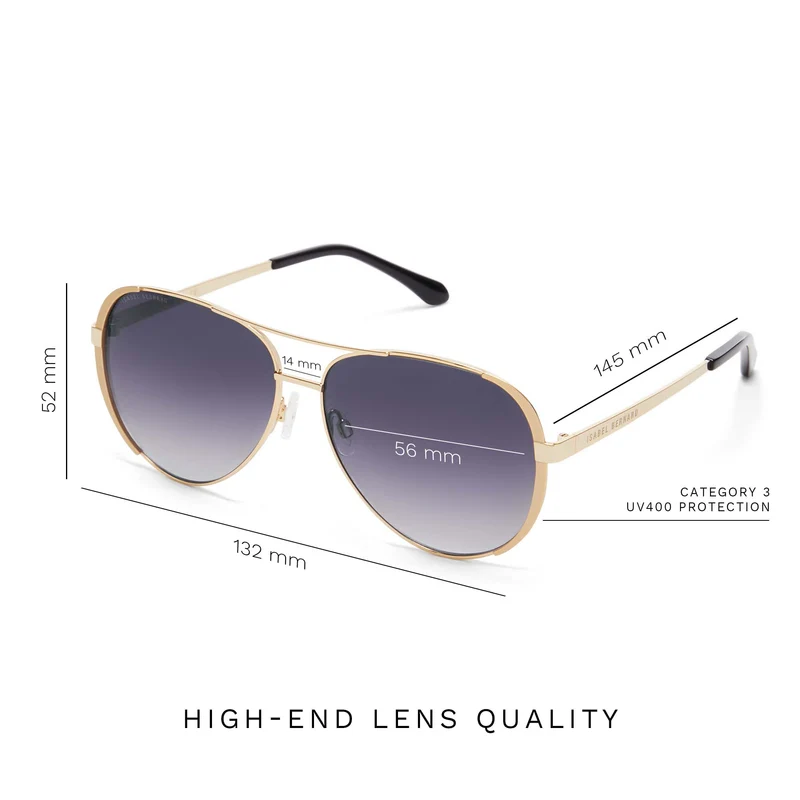 Isabel Bernard La Villette Femmes Lunettes de Soleil Couleur or IB400004-15-01