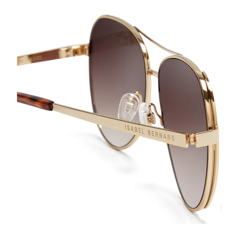 Isabel Bernard La Villette Femmes Lunettes de Soleil Couleur or IB400004-15-14