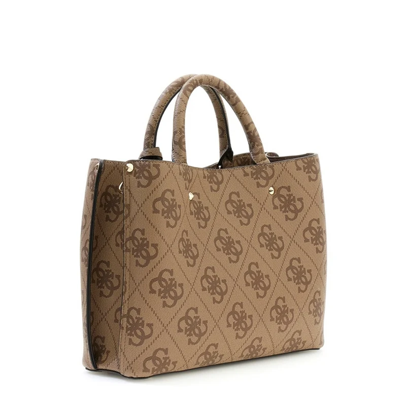 Guess Meridian II Latte Logo Girlfriend Satchel HWOS69-74060-LTL